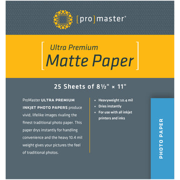 Ultra Premium Matte Paper - 8 1/2"x11" - 25 Sheets