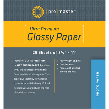 Ultra Premium Glossy Paper - 8 1%2f2%22x11%22 - 25 Sheets