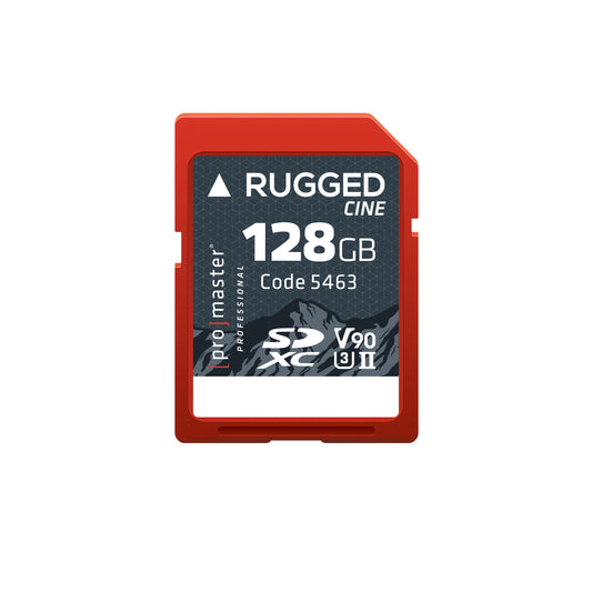 SDXC 128GB Rugged<span>™</span> CINE UHS-II V90 Memory Card