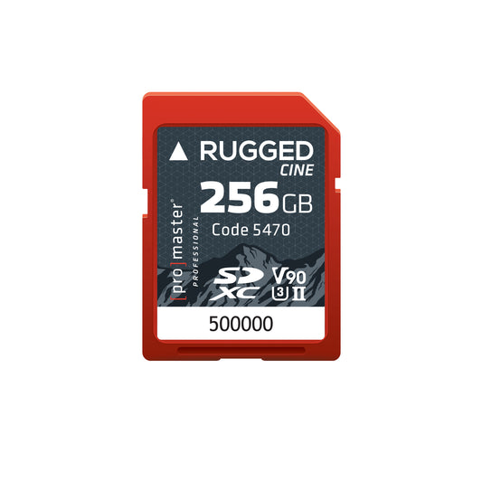 SDXC 256GB Rugged<span>™</span> CINE UHS-II V90 Memory Card