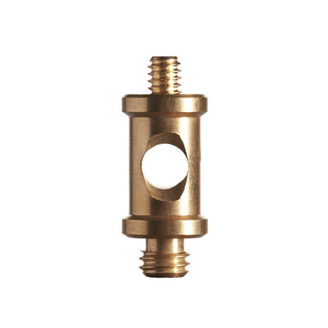 Short Brass Spigot 1%2f4%22-20 male to 3%2f8%22 male