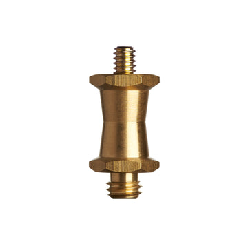 Short Brass Stud 1%2f4%22-20 male to 3%2f8%22 male