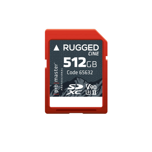 SDXC 512GB Rugged<span>™</span> CINE UHS-II V90 Memory Card