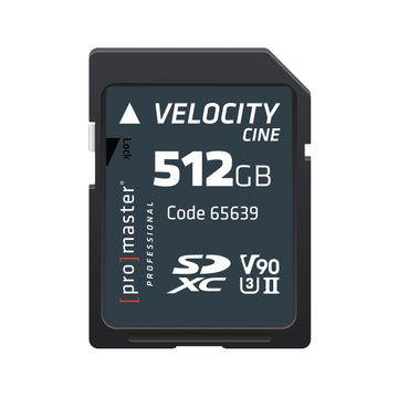 SDXC 512GB Velocity CINE UHS-II V90 Memory Card