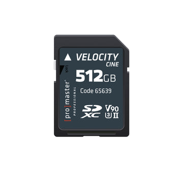 SDXC 512GB Velocity CINE UHS-II V90 Memory Card