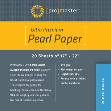 Ultra Premium Pearl Paper - 17%22x22%22 - 20 Sheets