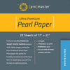 Ultra Premium Pearl Paper - 17%22x22%22 - 20 Sheets