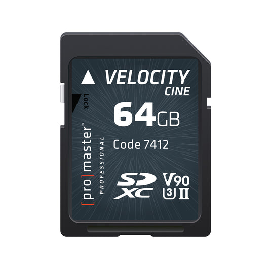 SDXC 64GB Velocity CINE UHS-II V90 Memory Card