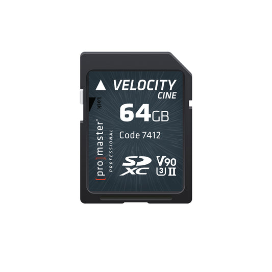 SDXC 64GB Velocity CINE UHS-II V90 Memory Card