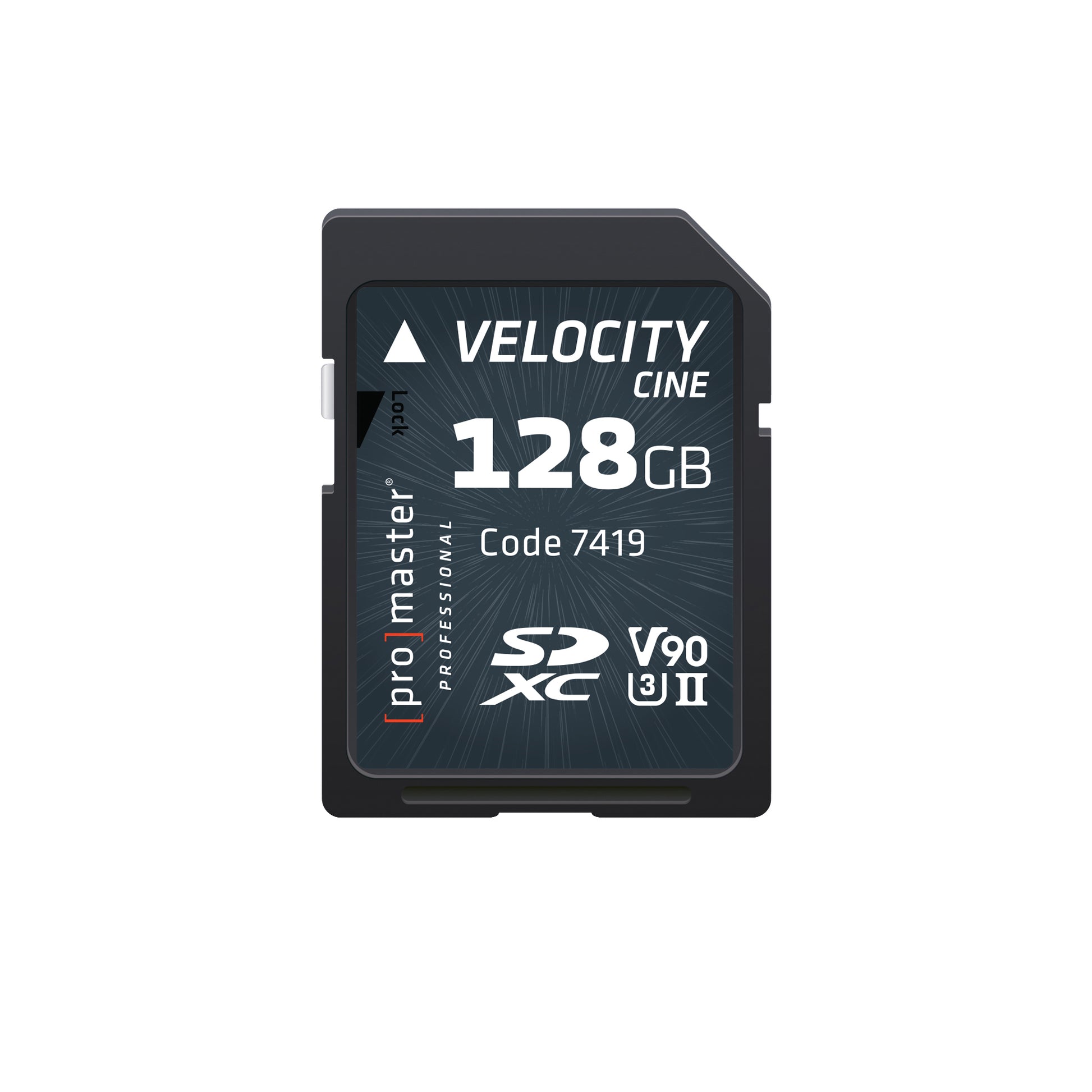 SDXC 128GB Velocity CINE UHS-II V90 Memory Card – ProMaster