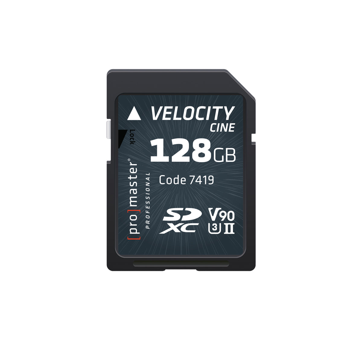 SDXC 128GB Velocity CINE UHS-II V90 Memory Card – ProMaster