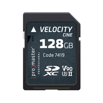 SDXC 128GB Velocity CINE UHS-II V90 Memory Card