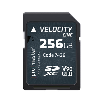 SDXC 256GB Velocity CINE UHS-II V90 Memory Card