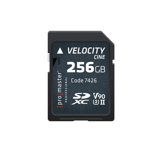 SDXC 256GB Velocity CINE UHS-II V90 Memory Card