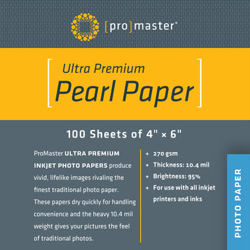 Ultra Premium Pearl Paper - 4%22x6%22 - 100 Sheets