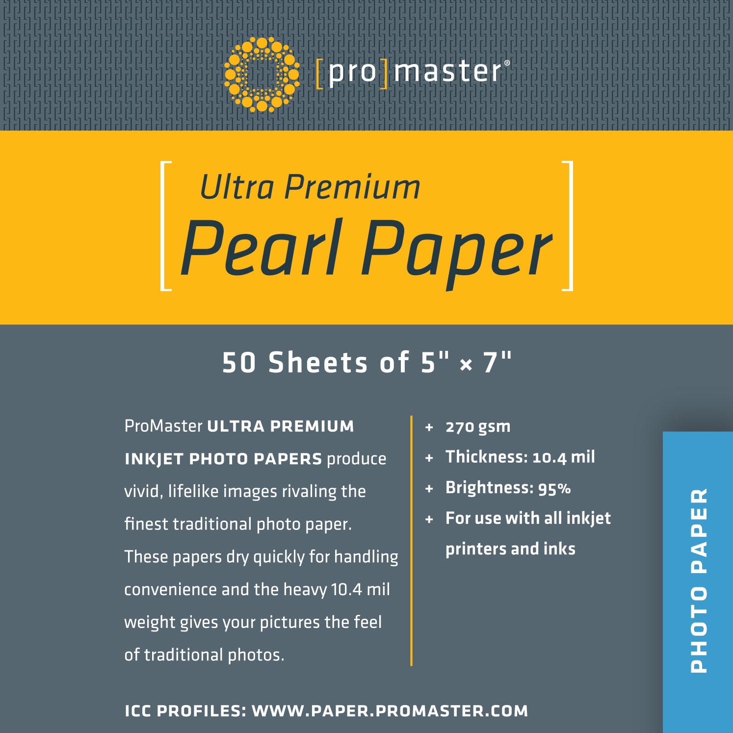 Ultra Premium Pearl Paper - 5%22x7%22 - 50 Sheets – ProMaster