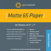 Matte 65 Paper 5%22x7%22 - 50 Sheets