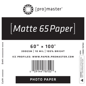 Matte 65 Paper 60%22x100' Roll