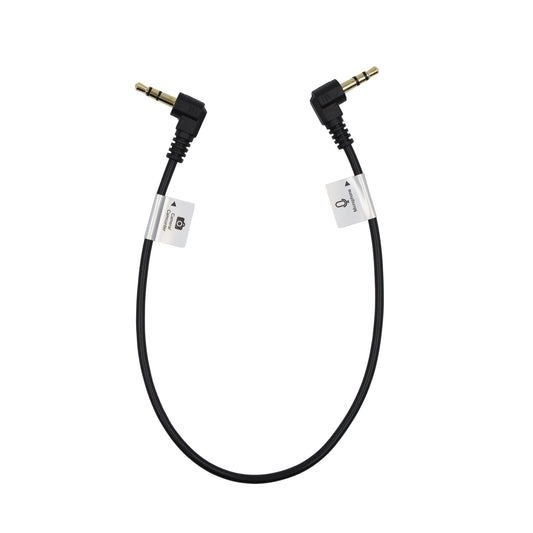 Audio Cable 3.5mm TRS male right angle - 3.5mm TRS male right angle - 1' straight