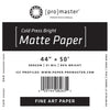 Fine Art Cold Press Bright Matte Paper 44%22x50' Roll