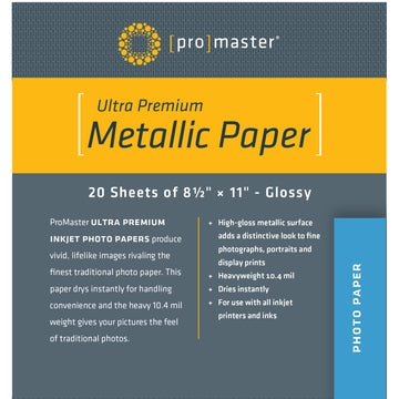 Ultra Premium Metallic Glossy Paper - 8 1%2f2%22x11%22 - 20 Sheets