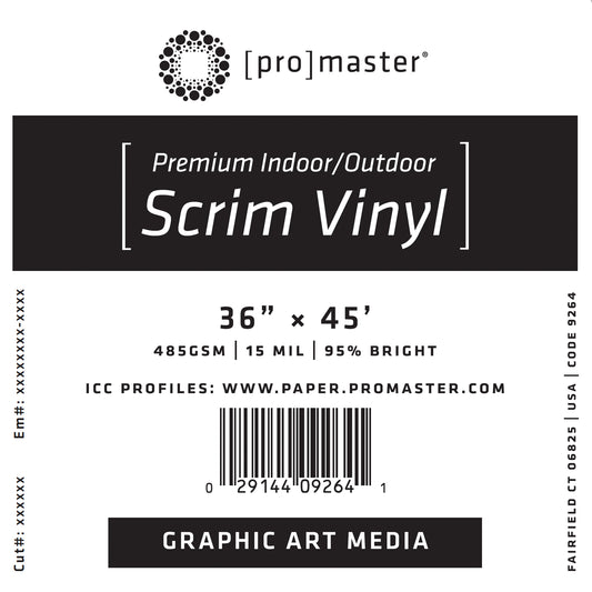 Premium Indoor/Outdoor Scrim Vinyl 36