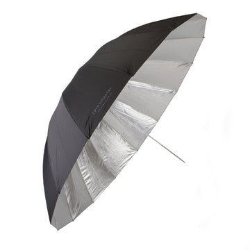 72%22 Reflective Umbrella - Silver with Black Backing