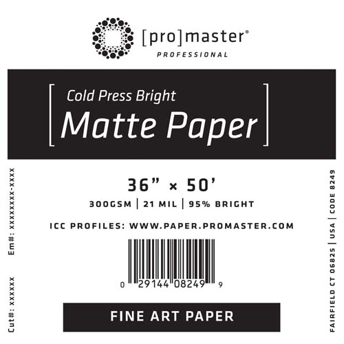 Midwest Photo ProMaster Fine Art Cold Press Bright Matte Paper